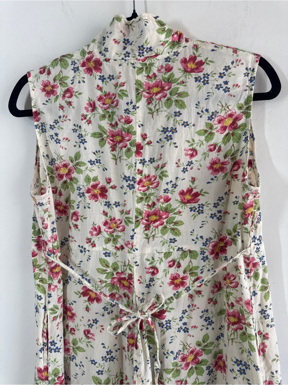 VTG April Cornell Floral Cotton Midi Dress Ivory Medium Cottagecore Prairie Boho - Picture 7 of 14